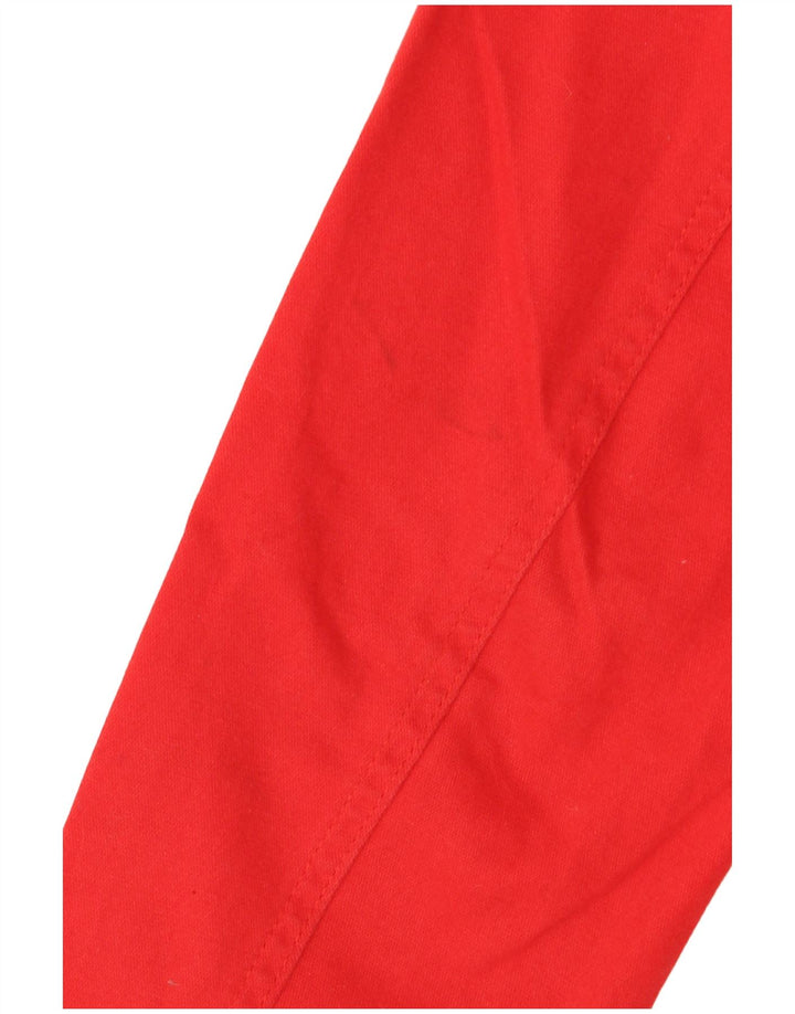 Jachetă vintage pentru femei cu 6 nasturi din bumbac roșu mediu UK 12