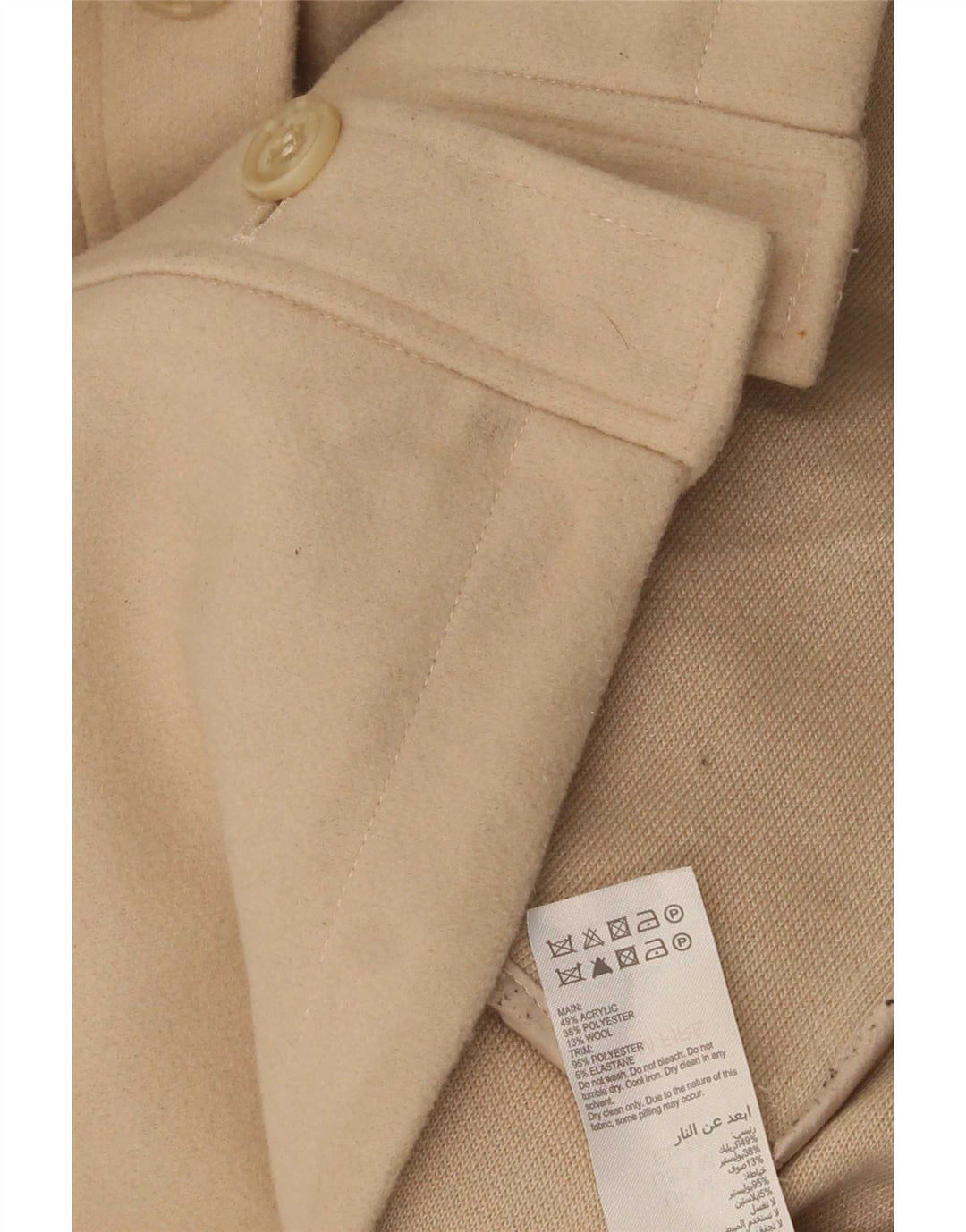 MINT VELVET Bomber supradimensionat pentru femei UK 14 Medium Beige Acrylic