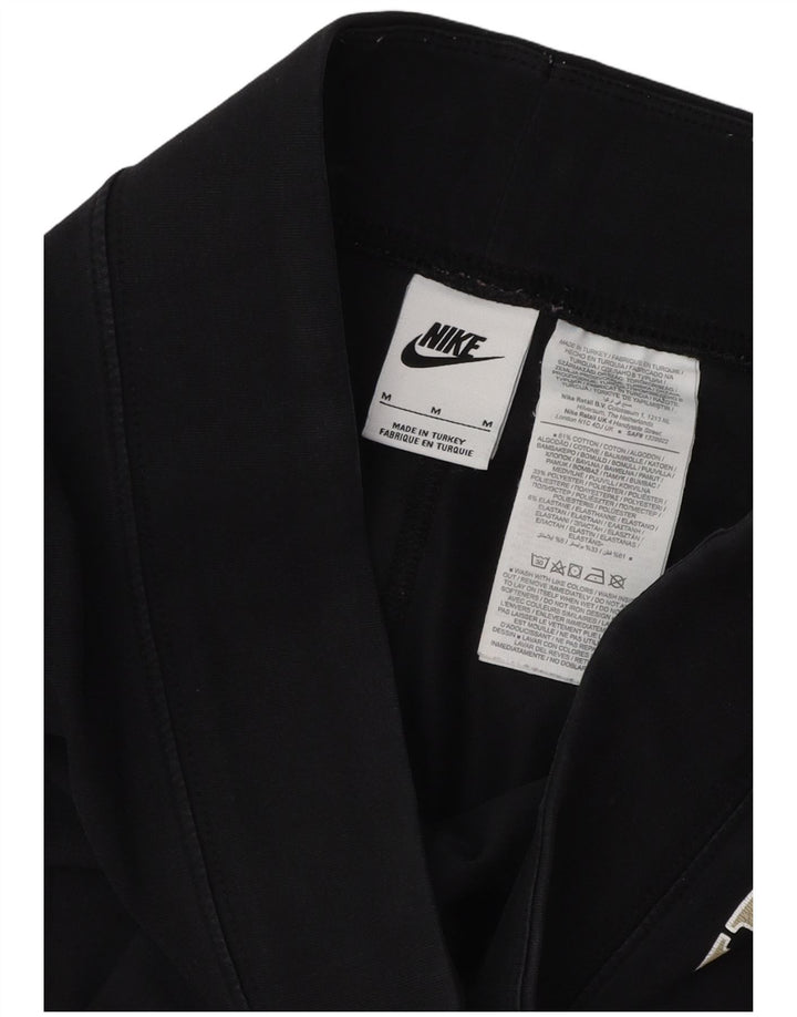 Leggings grafic NIKE pentru femei UK 14, bumbac mediu negru