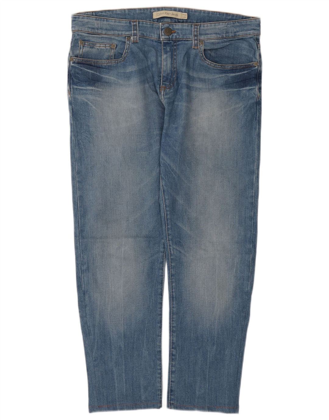 Blugi slim pentru bărbați CALVIN KLEIN W32 L26 Bumbac albastru