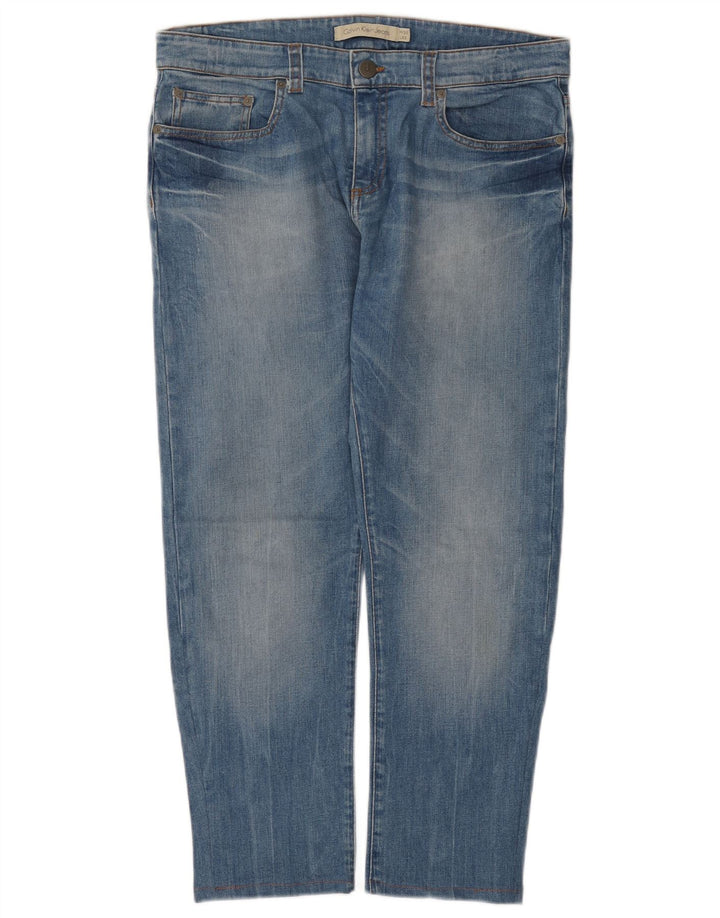 Blugi slim pentru bărbați CALVIN KLEIN W32 L26 Bumbac albastru