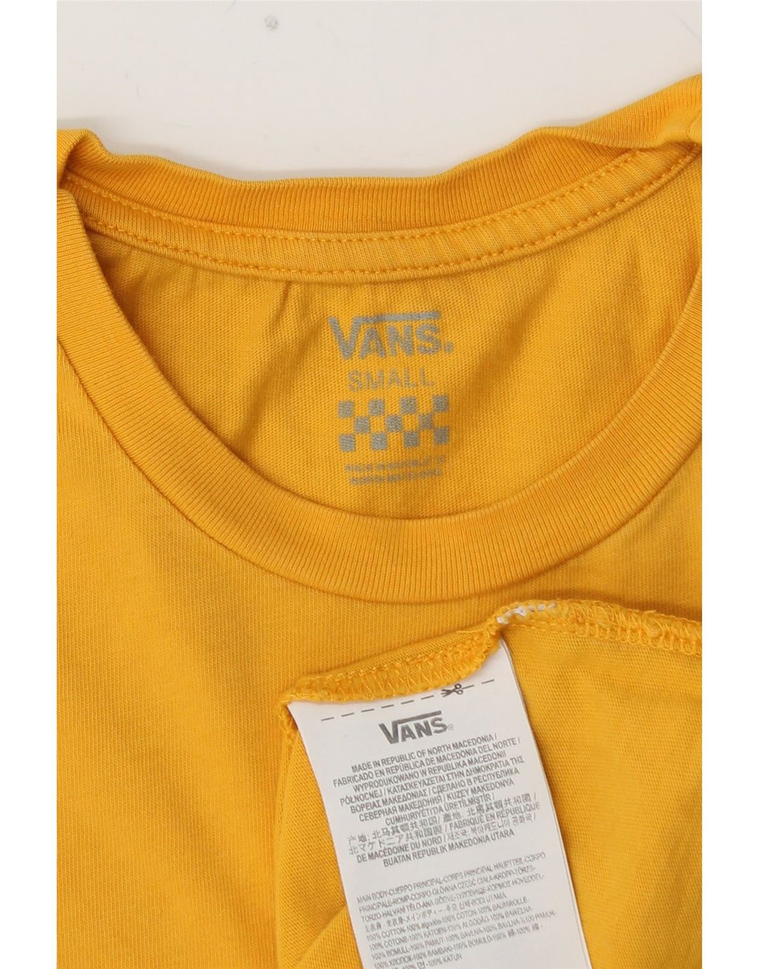 VANS Tricou grafic pentru femei Top UK 10 Small Yellow Bumbac