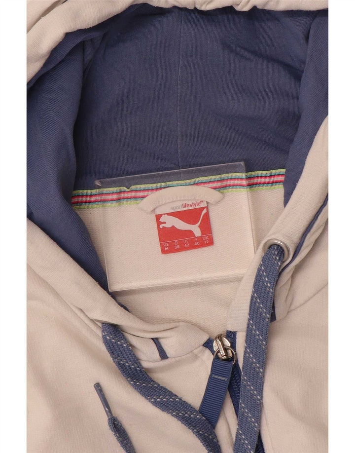 Pulover Puma pentru femei cu fermoar, UK 12 Medium White
