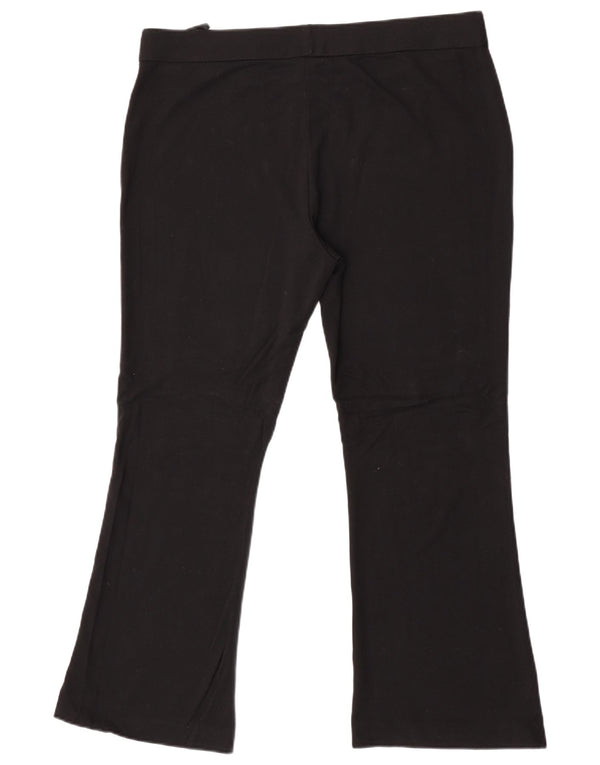 Marks & Spencer Pantaloni casual Flare pentru femei UK 18 XL W38 L28 Viscoză neagră