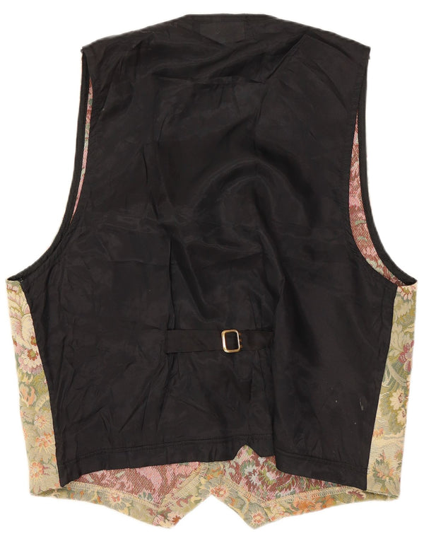 Blue Berry vestă pentru femei UK 14 mare bumbac floral kaki