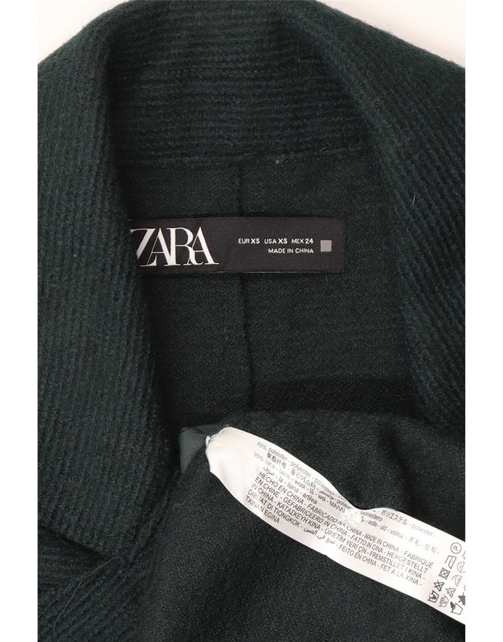 Palton supradimensionat pentru femei Zara UK 4 XS Poliester verde