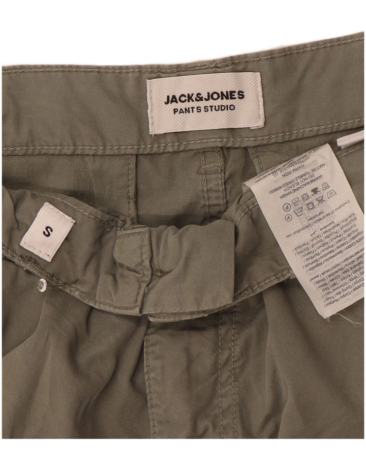 Pantaloni scurti cargo Jack & Jones pentru bărbați mici W29 bumbac kaki