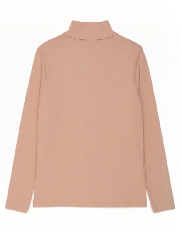 Top pentru femei Marks & Spencer, cu fermoar, cu mânecă lungă, UK 18 XL, bumbac roz