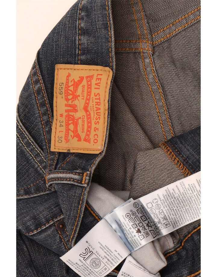 Blugi drepti pentru bărbați Levi's 559 W34 L30 Bumbac albastru