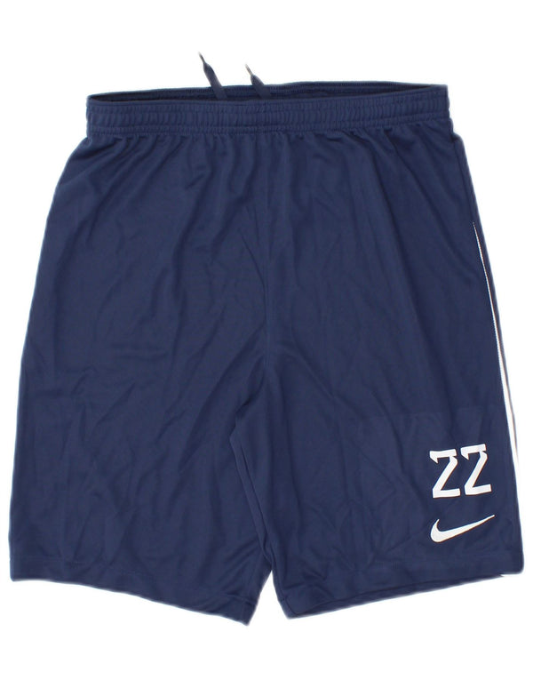 Pantaloni scurți sport Nike Dri Fit pentru băieți 13-14 ani XL bleumarin, color block