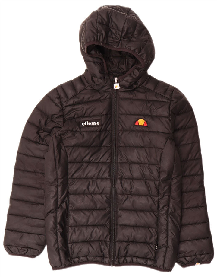 Jachetă căptușită cu glugă pentru băieți Ellesse 12-13 ani, poliester negru