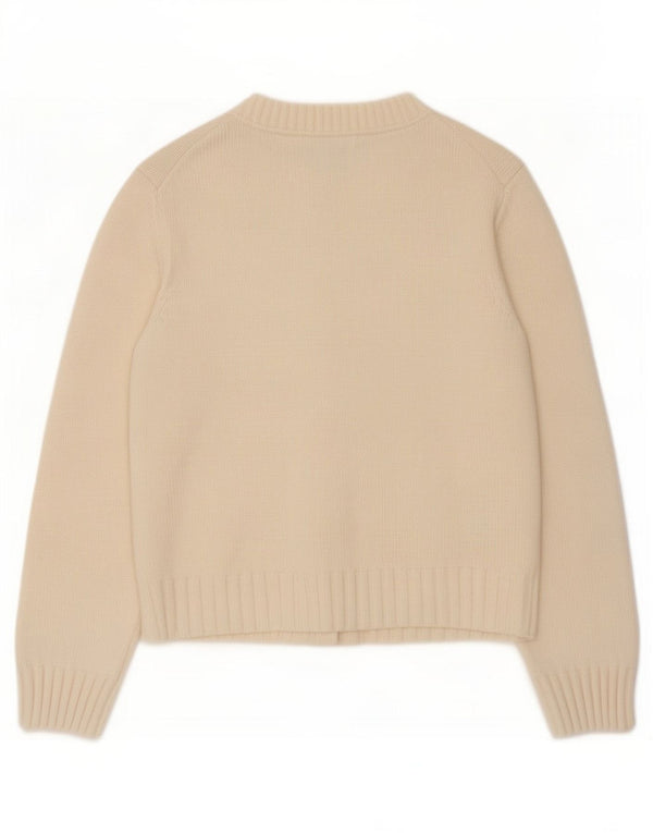 Pulover cardigan supradimensionat pentru femei Marks & Spencer UK 6 XS bumbac alb
