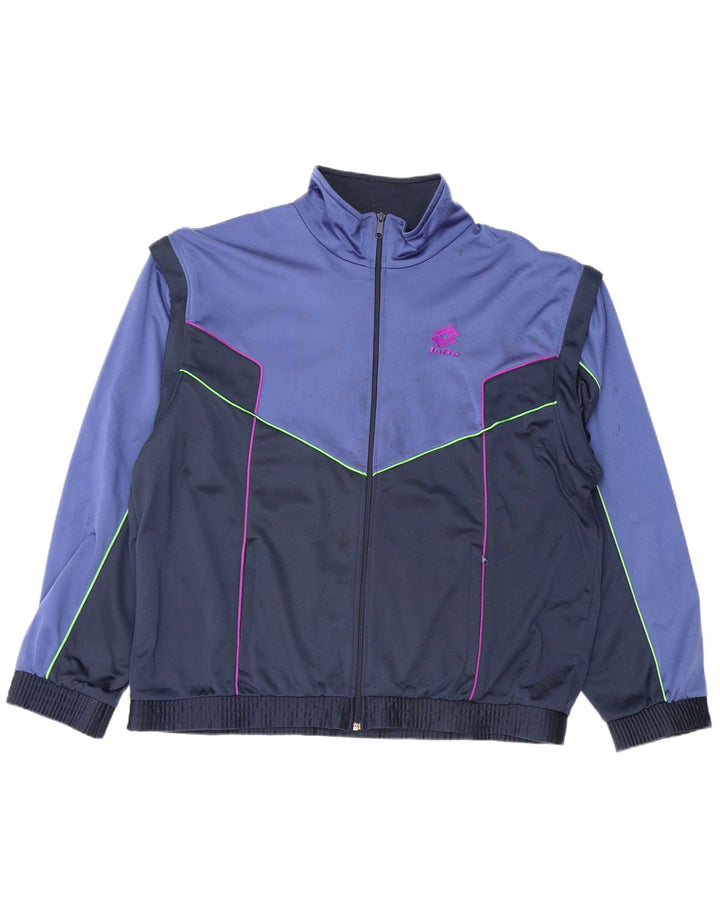 Jachetă de trening pentru bărbați LOTTO XL, albastru, color block