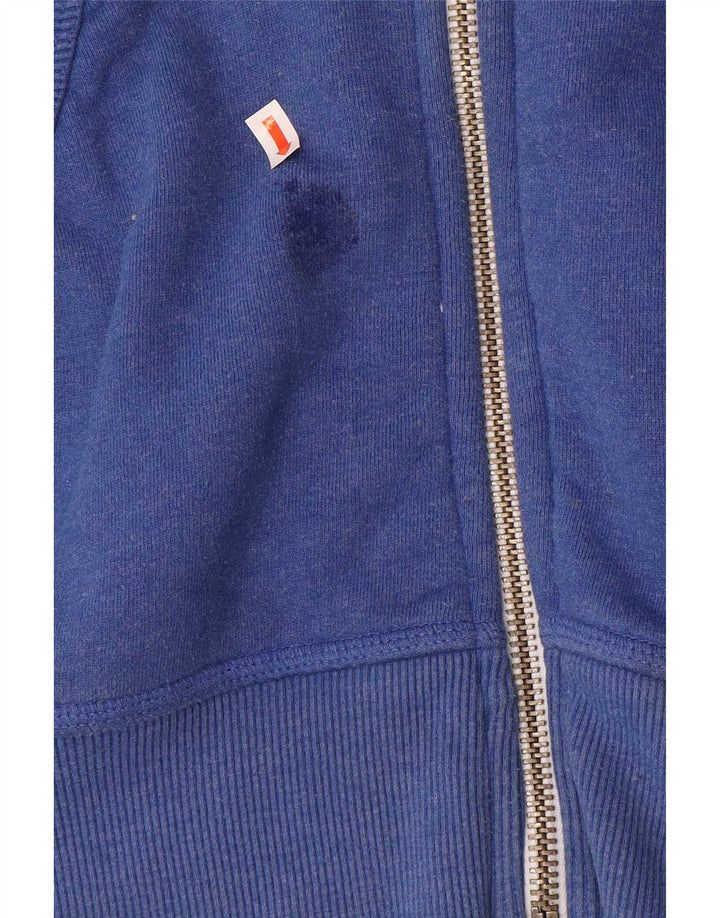 Pulover Superdry pentru bărbați, cu fermoar, bumbac, albastru