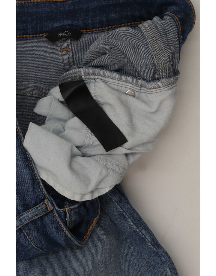 Blugi slim pentru femei M&Co Distressed UK 12 Medium W28 L28 Blue