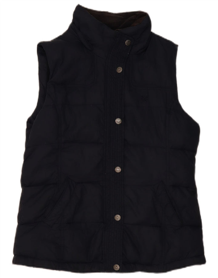 Crew Clothing Gilet căptușit pentru femei UK 12 Medium Bleumarin Poliester
