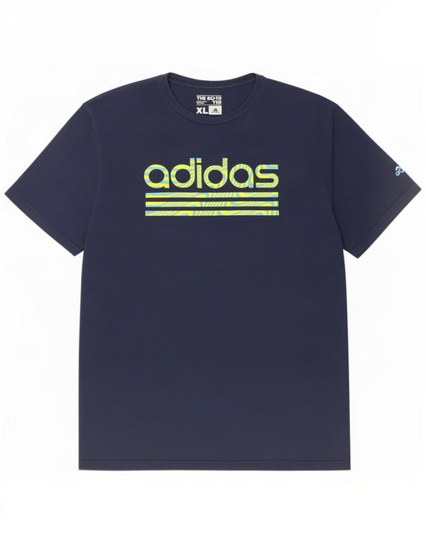 Tricou grafic pentru bărbați Adidas Top XL Bumbac bleumarin