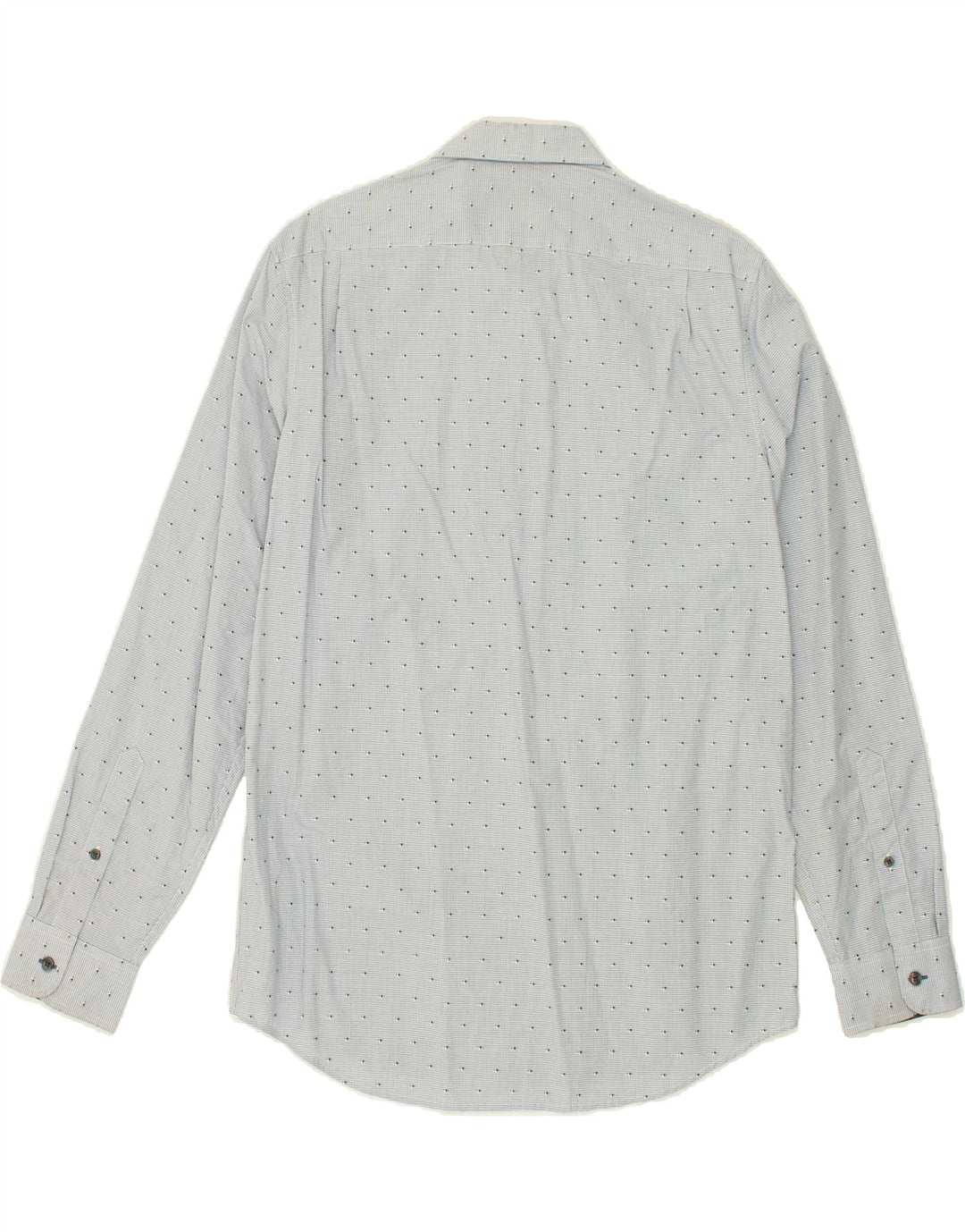 MICHAEL KORS Mens Classic Fit Shirt Medium Blue Spotted Cotton Vintage Michael Kors and Second-Hand Michael Kors from Messina Hembry 