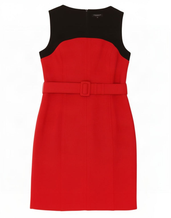 Rochie teacă fără mâneci pentru femei Debenhams UK 14 Medium Red Colorblock