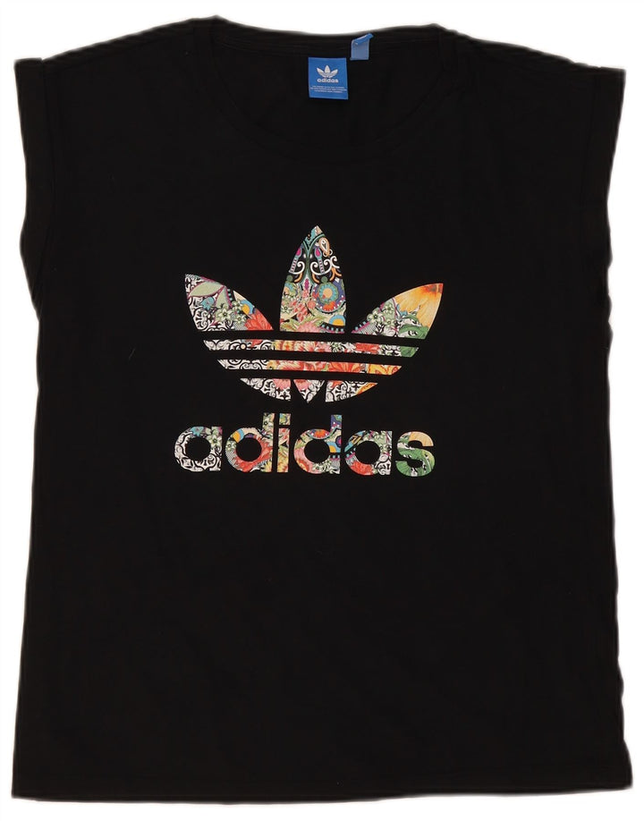 Tricou grafic fără mâneci pentru femei Adidas UK 12 Medium Black