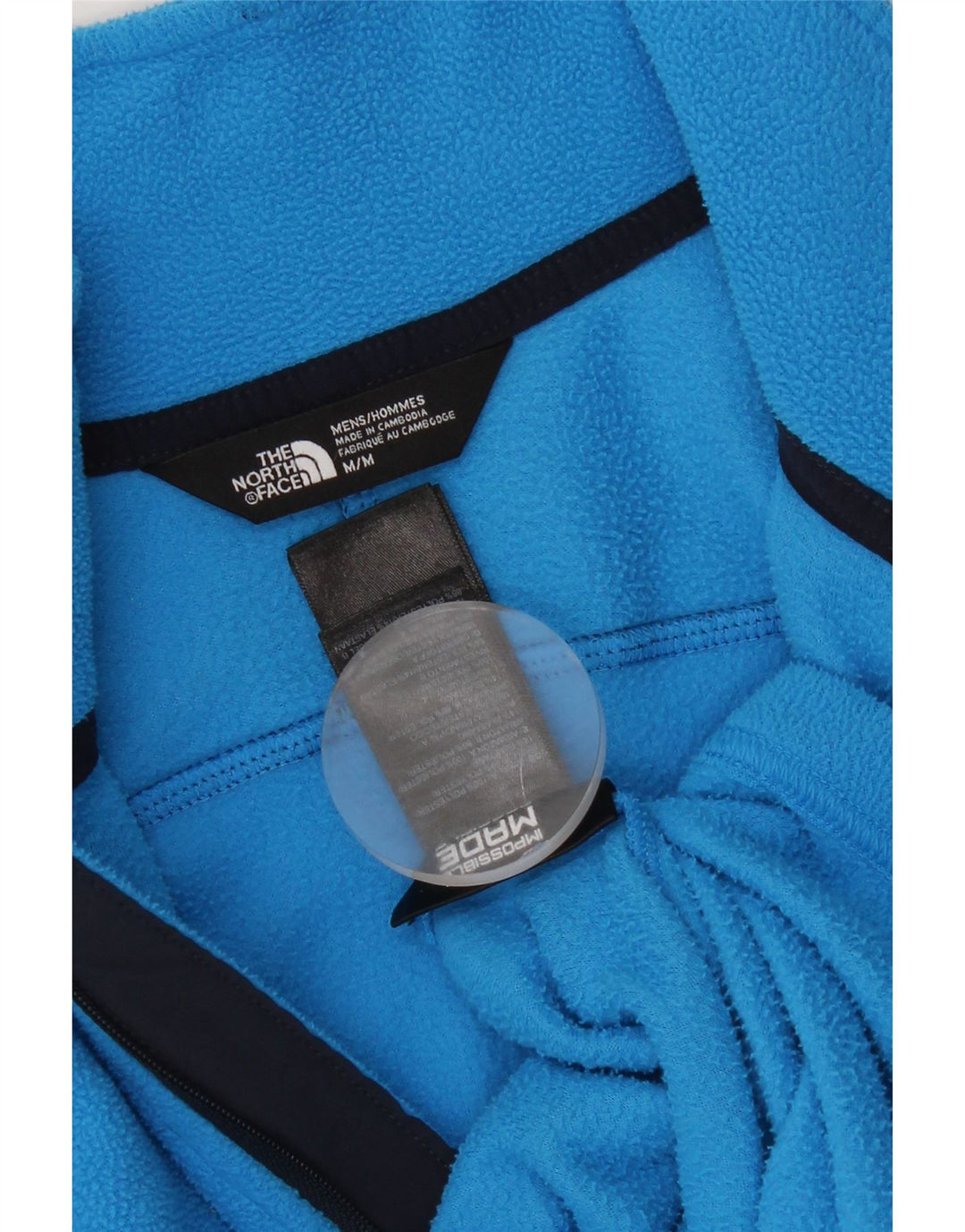 Pulover pentru bărbați THE NORTH FACE, din lână, cu fermoar și gât, albastru mediu