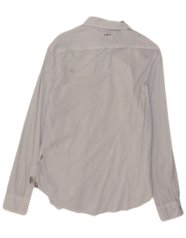 Cămașă pentru bărbați Napapijri Slim Fit Medium White Spotted