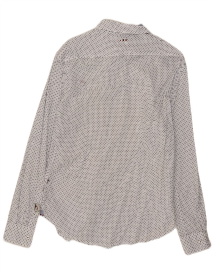 Cămașă pentru bărbați Napapijri Slim Fit Medium White Spotted
