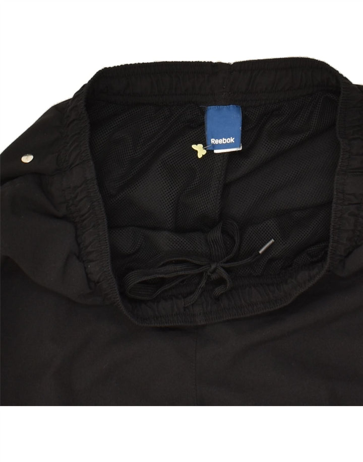 REEBOK Mens Graphic Tracksuit Trousers Medium Black Polyester Vintage Reebok and Second-Hand Reebok from Messina Hembry 