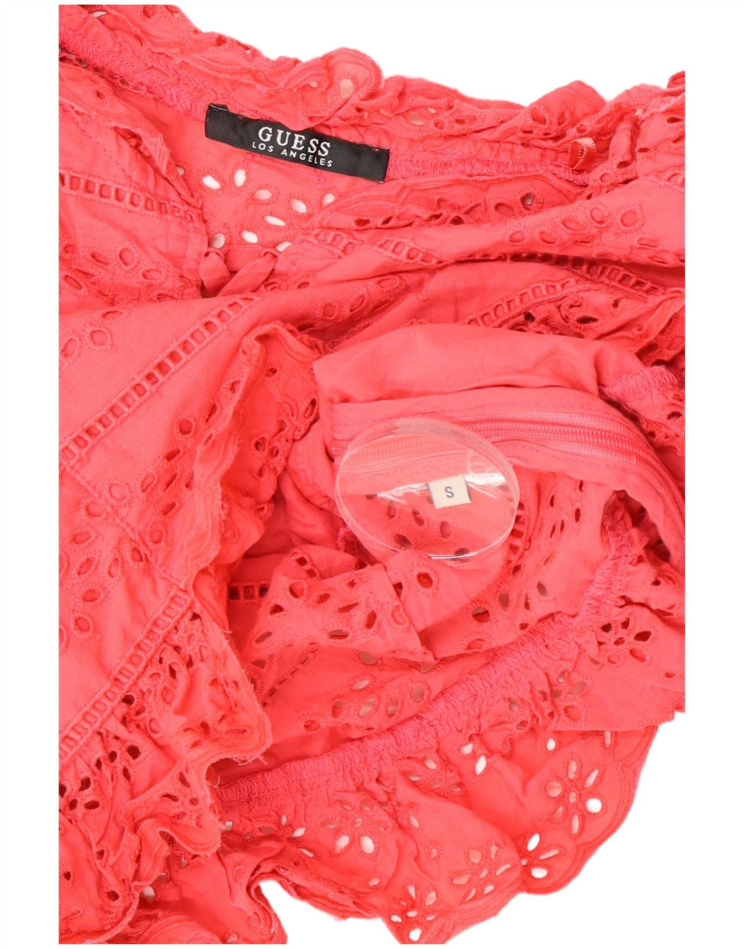 Bluză Crop pentru femei Guess UK 10 Small Pink