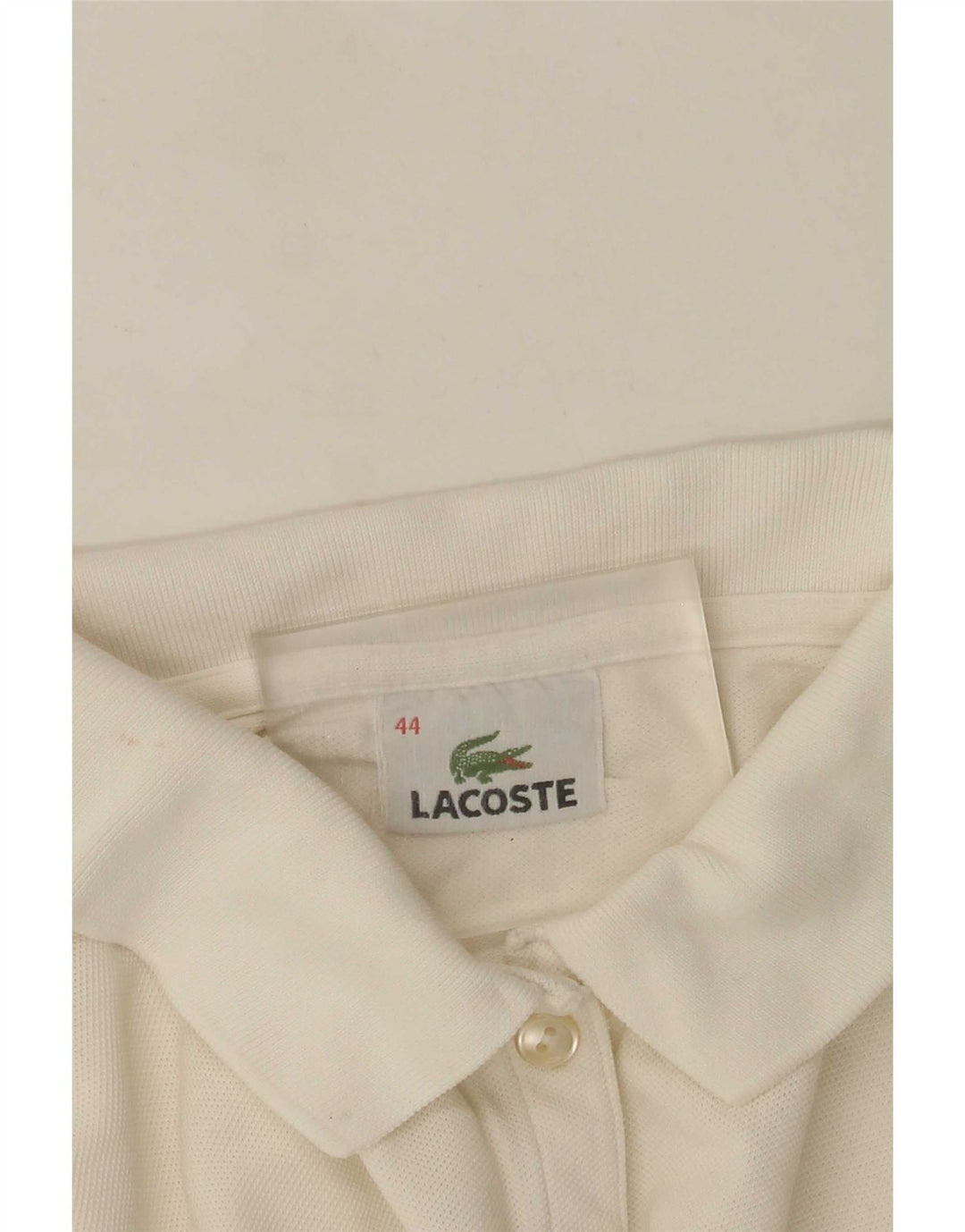 Tricou polo pentru femei Lacoste cu mânecă lungă Mărimea 44 mare alb