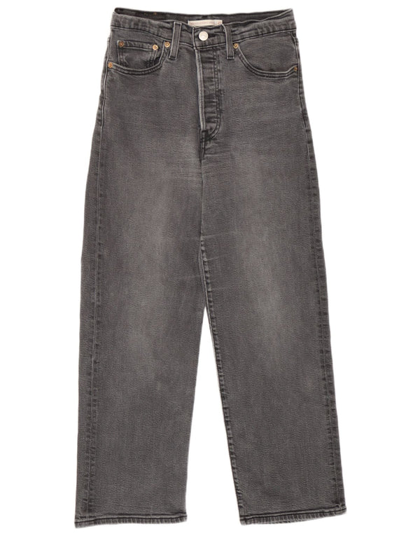 Blugi drepti Levi's Ribcage pentru femei L27 L27 bumbac gri