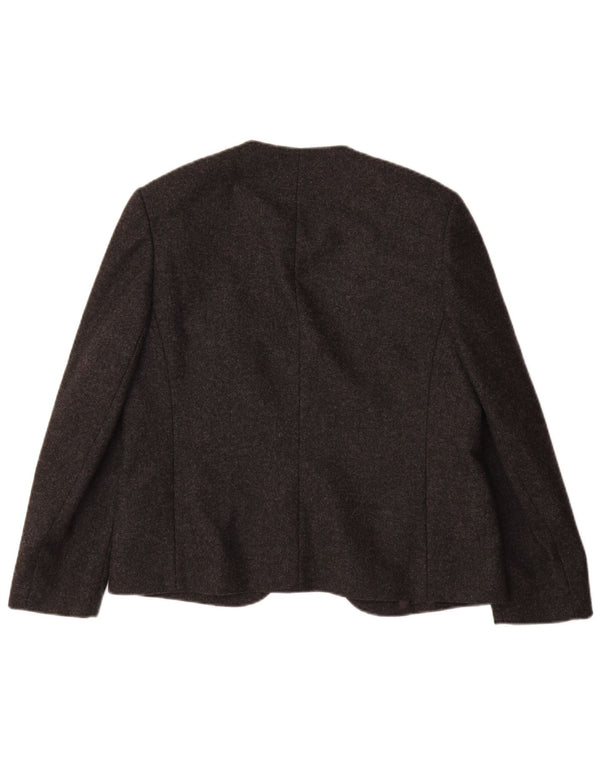 Jachetă cu blazer deschis pentru femei EASTEX UK 12 Medium Gri Lână nouă