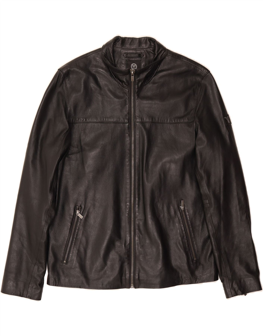 CARLO COLUCCI Womens Leather Jacket IT 54 2XL Black Leather Vintage Carlo Colucci and Second-Hand Carlo Colucci from Messina Hembry 