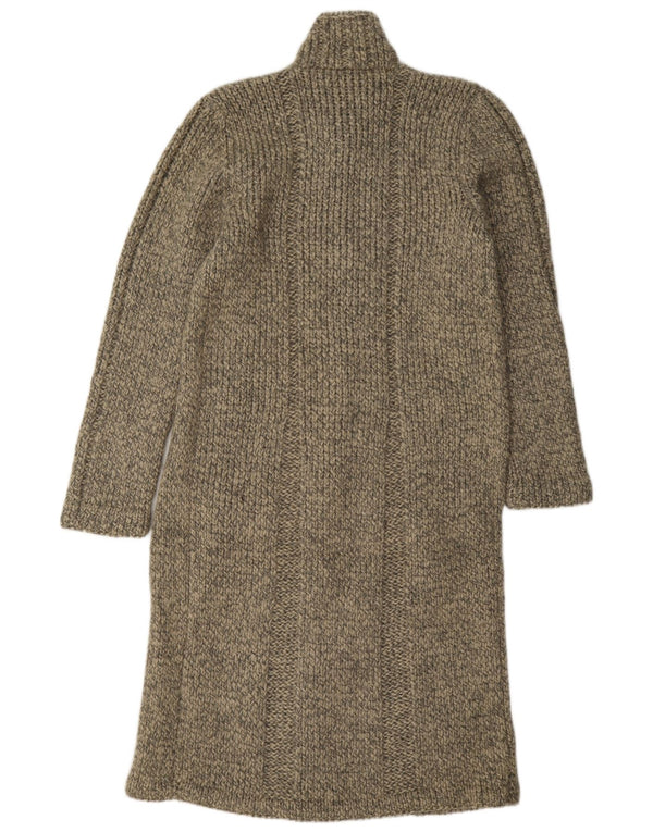 Pulover cardigan cu paragate vintage pentru femei UK 14 Medium Gri Pete