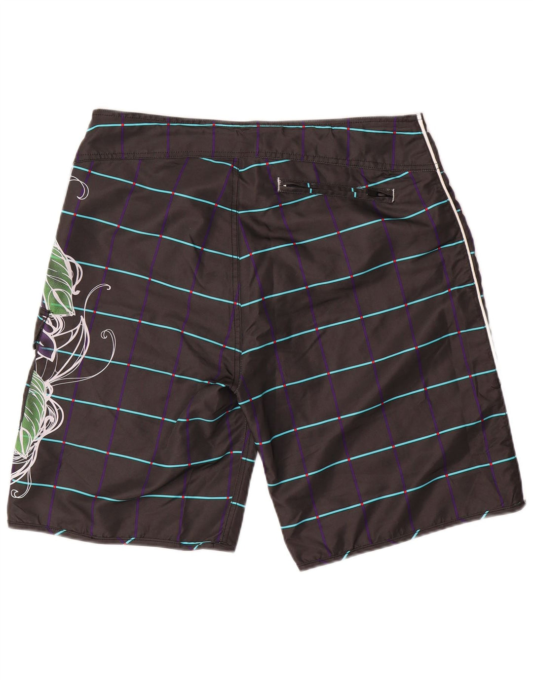 Pantaloni scurți de înot cu grafică Jack & Jones pentru bărbați, mari, negru, cu flori din poliester