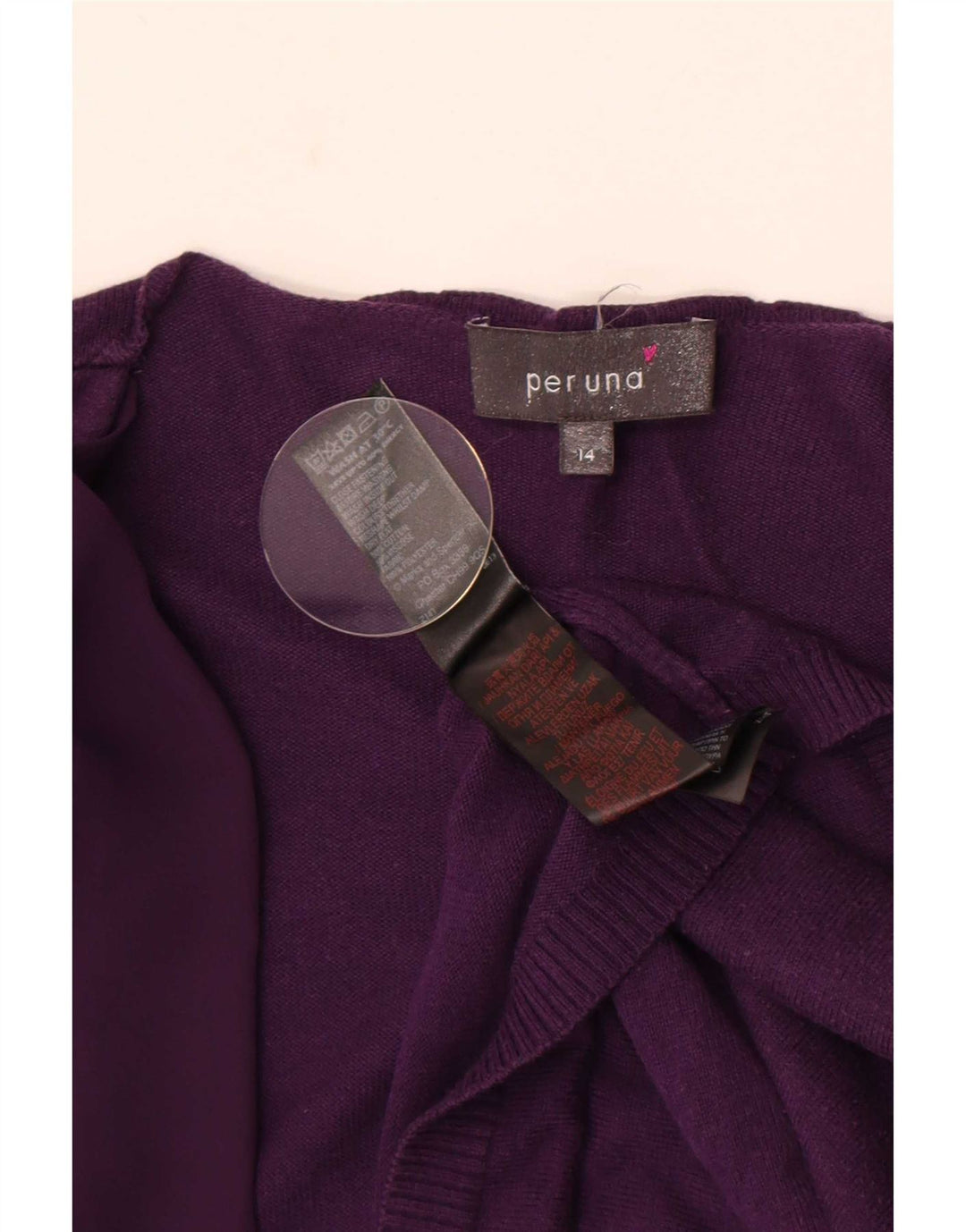 Pulover cardigan deschis pentru femei Marks & Spencer UK 14 bumbac violet mediu