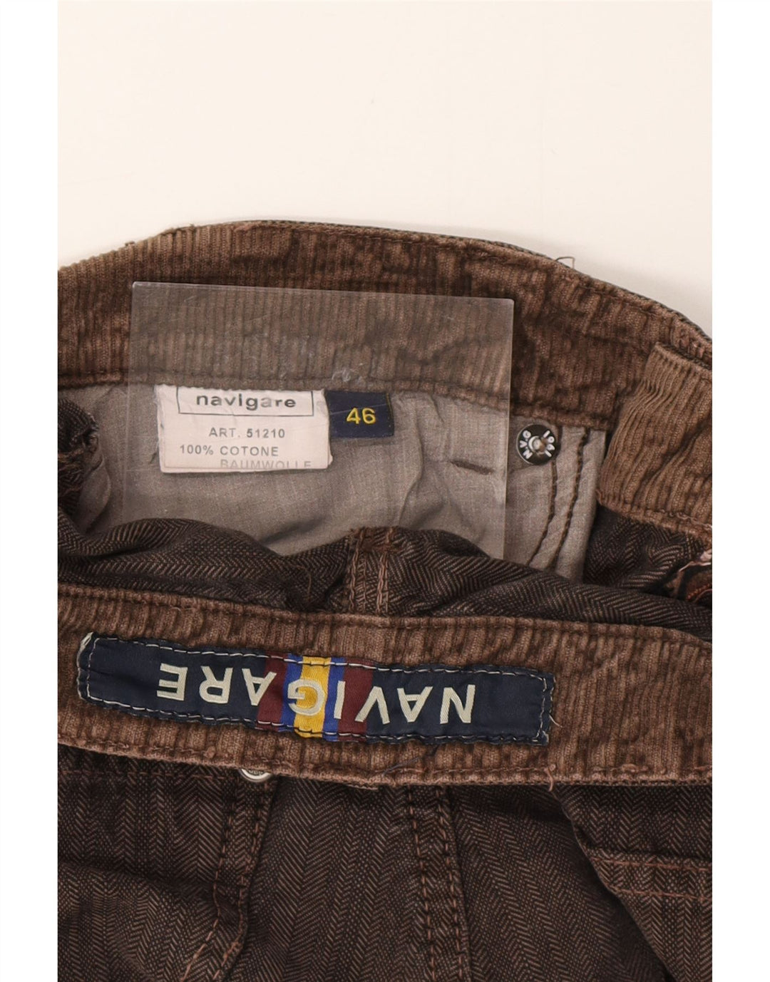Blugi drepti pentru bărbați NAVIGARE IT 46 Small W29 L26 Maro Bumbac