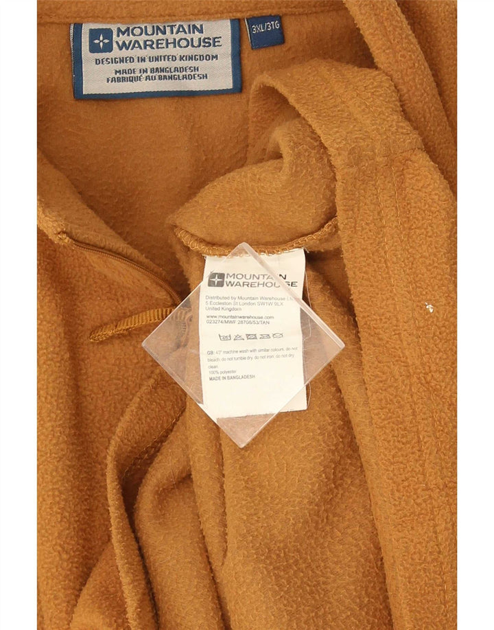 Pulover pentru bărbați Mountain Warehouse, cu fermoar și gât, poliester galben 3XL