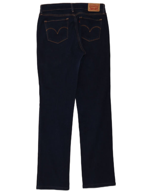 Blugi drepti pentru femei Levi's 714 W28 L30 bumbac bleumarin