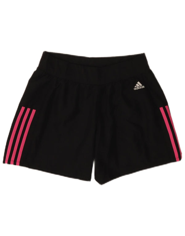 Pantaloni scurți sport Adidas pentru femei UK 10 Small Negru Poliester