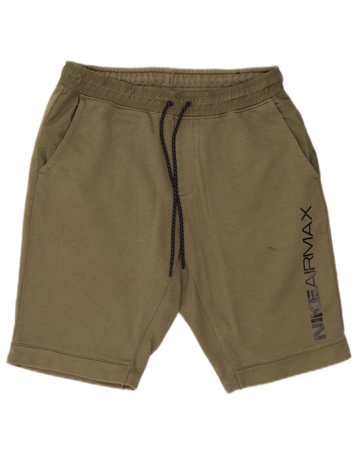 Pantaloni scurți sport grafic NIKE pentru bărbați, bumbac mediu kaki