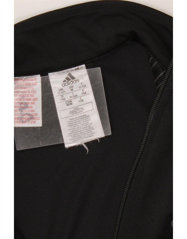 Jachetă de trening Aeroready ADIDAS pentru băieți 11-12 ani, poliester negru