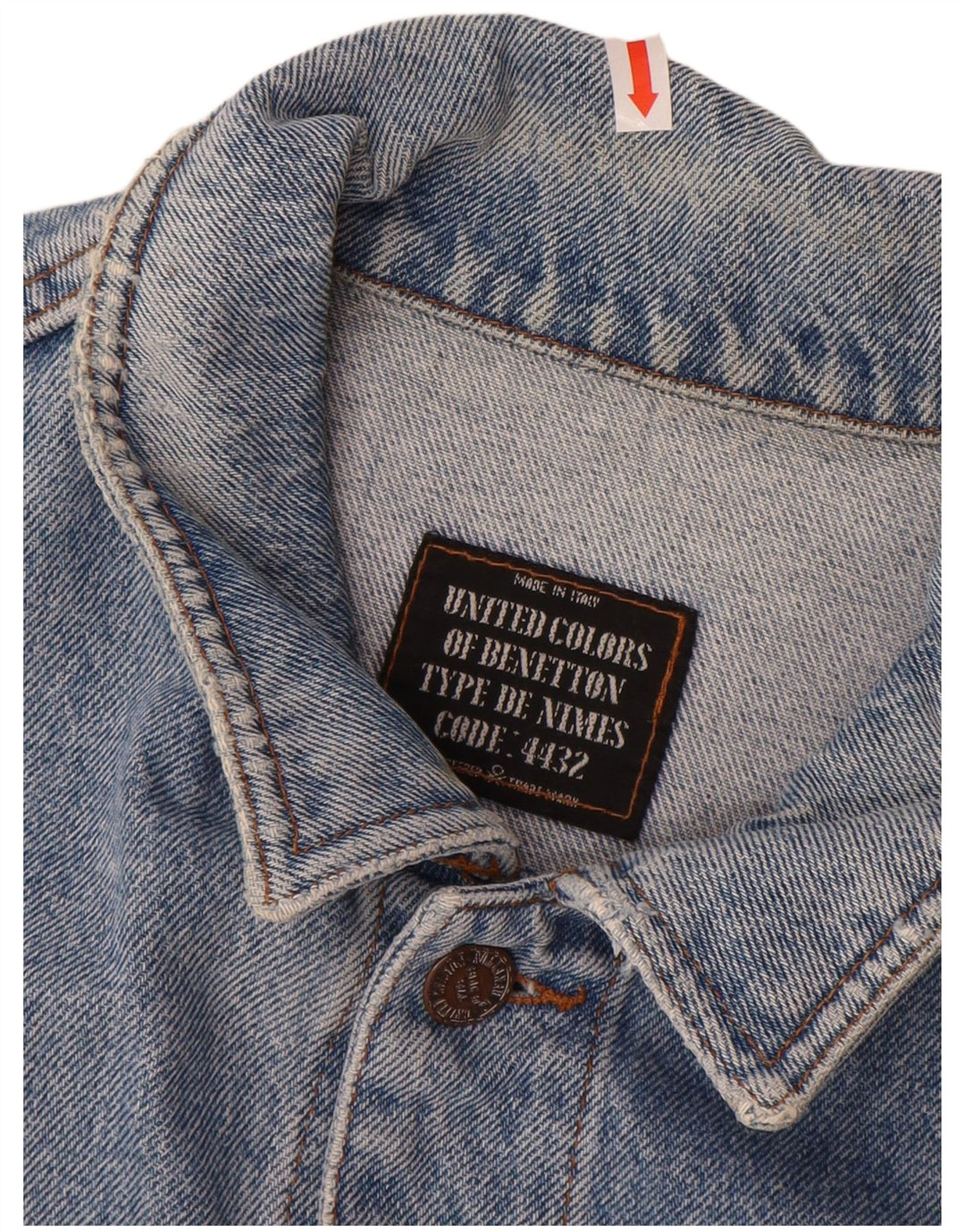 Jachetă de blugi pentru bărbați BENETTON IT 52 XL Bumbac albastru