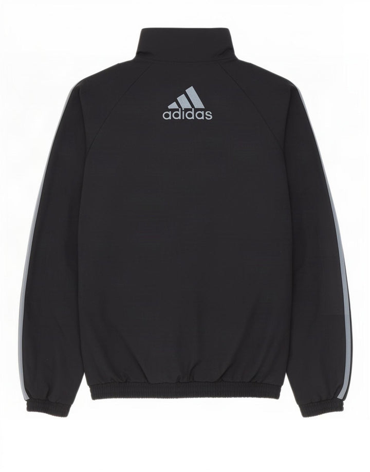 Jachetă de top pentru trening cu grafic pentru băieți Adidas 15-16 ani, poliester negru