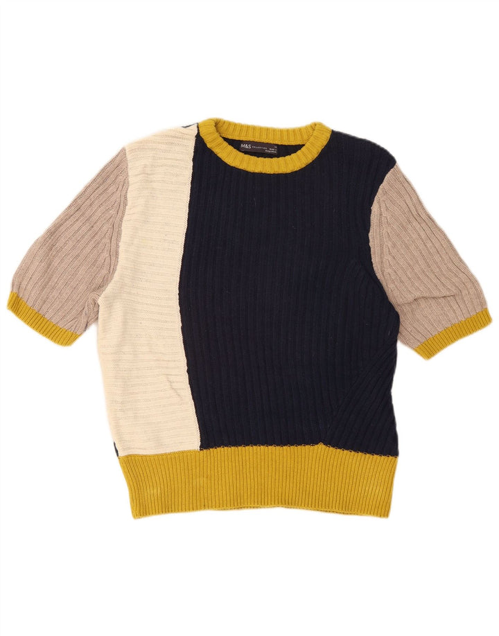 Pulover pentru femei Marks & Spencer cu decolteu triplu UK 14 Medium Multicolor