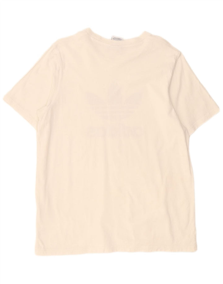 Tricou grafic pentru bărbați Adidas Top Mediu Alb