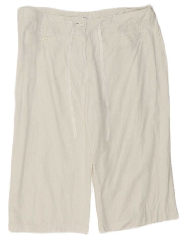 Bermude pentru femei Marks & Spencer UK 18 XL W38 White Linen