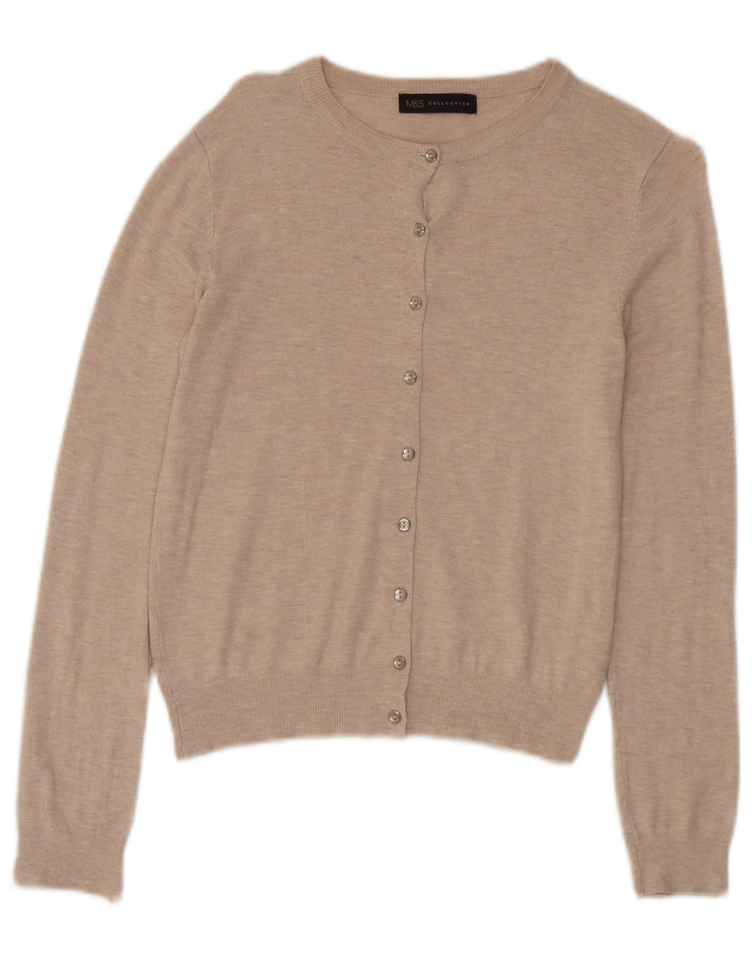 Pulover cardigan pentru femei Marks & Spencer UK 10 Small Beige Viscose