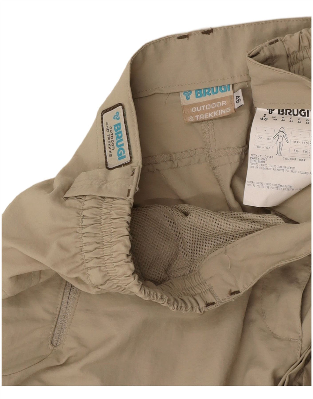 Pantaloni scurti cargo pentru femei BRUGI IT 46 Large W34 Bej Poliamidă