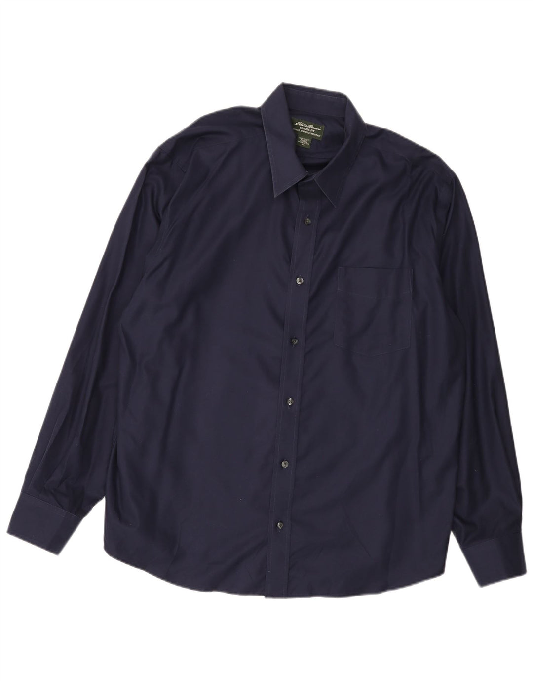 Cămașă pentru bărbați EDDIE BAUER Classic Fit XL Bumbac bleumarin